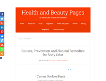 Tablet Screenshot of healthandbeautypages.com